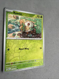 Pokemon TCG * SV Obsidian Flames * 13/197 Rowlet REVERSE HOLO Common * FRESH PK - Image 2