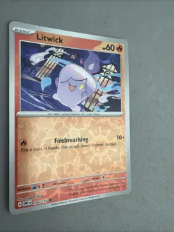 Pokemon TCG * SV Obsidian Flames * 36/197 Litwick REVERSE HOLO Common * FRESH PK - Image 2