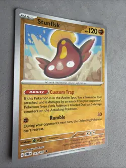 Pokemon TCG * SV Obsidian Flames * 112/197 Stunfisk REVERSE HOLO Uncommon * NM - Image 2