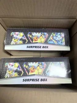 Pokemon Scarlet & Violet Prismatic Evolutions Surprise Box SEALED Lot of 2 - Image 1