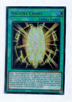 Yugioh Yu-Gi-Oh! Ancient Chant MZMI-EN069 Ultra Rare 1st edition Card - Image 1