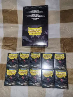 Dragon Shield Matte Black Standard Size Card Sleeves (10 Boxes x 100 Sleeves) 🔥 7426844785508 - Image 1