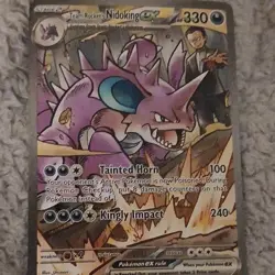 Team Rocket's Nidoking EX 233/182 Full Art Holo HP 330 Pokemon Card - Image 1