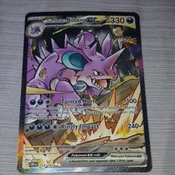 Team Rocket's Nidoking EX 233/182 Full Art Holo HP 330 Pokemon Card - Image 4