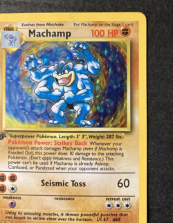 Machamp 8/102 Holo Rare 1st Edition Base Set Unlimited Pokemon Card 1999 Wotc - Image 3