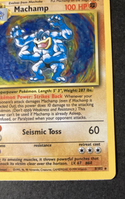 Machamp 8/102 Holo Rare 1st Edition Base Set Unlimited Pokemon Card 1999 Wotc - Image 4