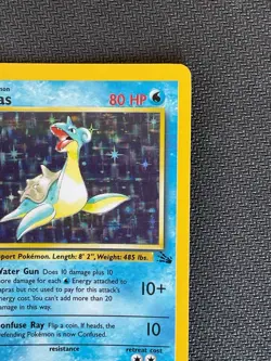 Lapras Fossil Set Holo 10/62 Rare Pokemon Card 1999 NM LP - Image 4