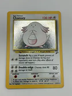 Pokemon Card Chansey 003/130 Base Set 2 Holo - Image 1