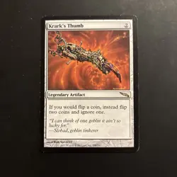 Krark's Thumb Rare LP Mirrodin Magic the Gathering MTG - Image 1