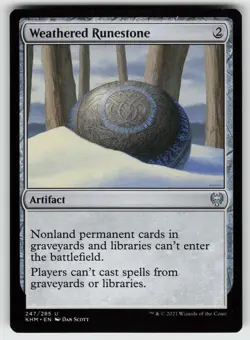 Weathered Runestone U Kaldheim 247 MTG - Image 1
