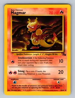 Magmar - 39/62 Uncommon Fossil - NM Pokemon TCG - Image 1