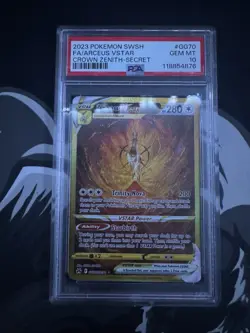 2023 Pokemon Swish Crown Zenith Secret #GG70 Arceus Vstar Gem Mint PSA 10 - Image 1