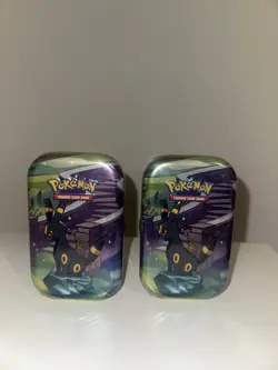 Pokemon TCG - Set Of 2 Prismatic Evolutions Umbreon Mini Tins - Factory Sealed - Image 1