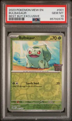 2023 Pokemon MEW EN 151 Best Buy Exclusive Promo Bulbasaur #001 PSA 10 Gem Mint - Image 1