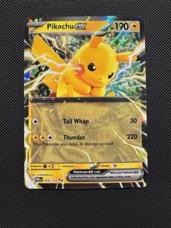 Pokemon TCG Pikachu ex 028/131 Sv: Prismatic Evolutions Double Rare Near Mint - Image 1