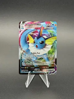 Pokemon TCG SWSH07: Evolving Skies Vaporeon VMAX 030/203 Holo (NM) - Image 1
