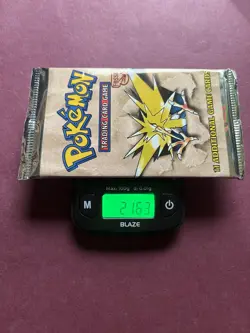 Pokemon Fossil Unlimited Booster Pack Sealed Zapdos Art 1999 WOTC 21.63g—HEAVY - Image 3