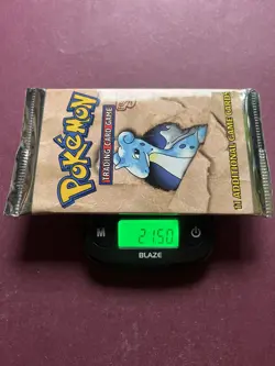 Pokemon Fossil Unlimited Booster Pack Sealed Lapras Art 1999 WOTC 21.50g—HEAVY - Image 3