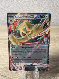 Pokemon TCG Team Rocket’s Persian Ex Destined Rivals 150/182 - Image 1