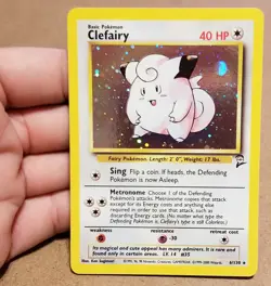 Pokemon TCG Clefairy 6/130 ☆ Holo Rare Base Set 2 Vintage NM/LP - Image 1