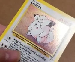 Pokemon TCG Clefairy 6/130 ☆ Holo Rare Base Set 2 Vintage NM/LP - Image 2