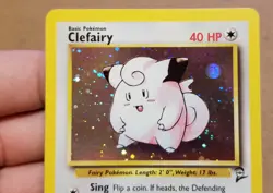 Pokemon TCG Clefairy 6/130 ☆ Holo Rare Base Set 2 Vintage NM/LP - Image 3