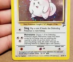 Pokemon TCG Clefairy 6/130 ☆ Holo Rare Base Set 2 Vintage NM/LP - Image 4