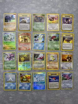 vintage POKEMON TCG card LOT/20 pocket monsters 1996 1998 2008 trainer gyarados - Image 1