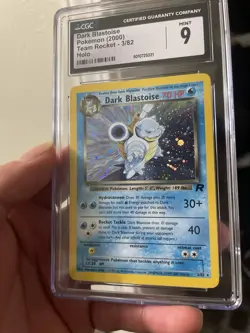 CGC 9 Pokemon Dark Blastoise Team Rocket 3/82 Holo Rare 2000 Graded Card - Image 1