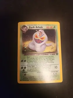 Pokemon Dark Arbok Holo Rare TCG Card 2000 Unlimited 2/82 Swirl - Image 1