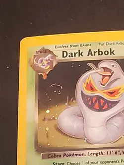 Pokemon Dark Arbok Holo Rare TCG Card 2000 Unlimited 2/82 Swirl - Image 2