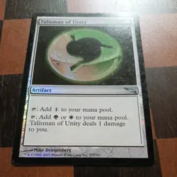 Mtg Talisman of Unity FOIL MP/LP Mirrodin Magic Card - Image 2