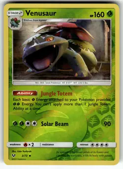 Venusaur 3/73 Shining Legends LP Pokemon Card TCG - Image 1