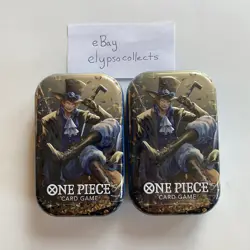 LOT OF 2 One Piece Card Game SABO Mini Tin Vol. 2 TS-02 OP-13 - Factory Sealed - Image 1
