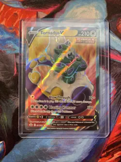 Pokemon TCG Tornadus V Chilling Reign Holo Full Art Ultra Rare Card #184/198 MP - Image 1