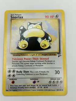 Pokemon Card Snorlax 030/130 Base Set 2 Regular - Image 1
