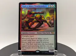 MTG Raph & Mikey Troublemakers Traditional Foil #167 TMNT Rare Near Mint NM - Image 1