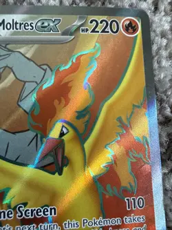 Pokemon Team Rockets Moltres EX Stamped 208/182 NM - Image 5
