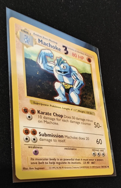 Pokemon TCG Machoke 34/102 Base Set Shadowless MP - Image 3