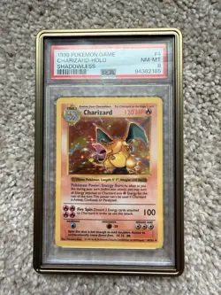 1999 Pokemon Shadowless Charizard Holo #4/102 PSA 8 - Image 1