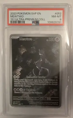 Pokemon Mewtwo 052 Promo Holo Sv: Scarlet & Violet PSA 8 English - Image 1