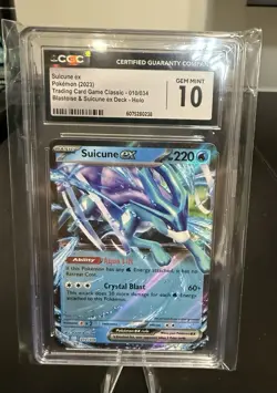2023 Pokemon Suicune ex 010/034 Classic Blastoise Suicune ex Deck CGC 10 GEM - Image 1