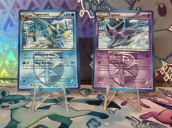 Pokemon TCG Vaporeon 20/116 Plasma Freeze, Espeon 48/116 Non Holo Lot (2) LP - Image 1