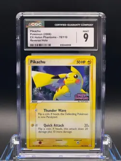 CGC 9 MINT ✨ - Pikachu 78/110 Holon Phantoms Reverse Holo - 2006 Pokemon - Image 1