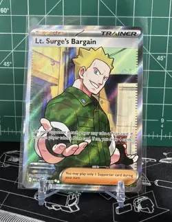 Pokemon TCG: Lt. Surge's Bargain 170/132 UR ME01 NM ENG Foil - Image 1