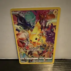 Pokemon Pikachu Secret Rare Full Art Holo Crown Zenith 160/159 70 HP Wild Charge - Image 1