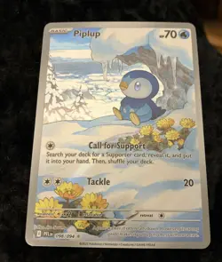 Pokemon TCG Piplup 098/094 Holo Phantasmal Flames Illustration Rare NM - Image 2