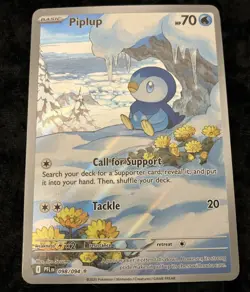 Pokemon TCG Piplup 098/094 Holo Phantasmal Flames Illustration Rare NM - Image 3
