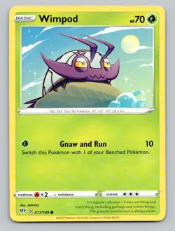 Wimpod 017/189 Common SWSH03: Darkness Ablaze Pokemon - Image 1