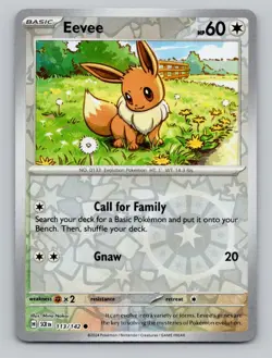Reverse Holo Eevee 113/142 Common SV07: Stellar Crown Pokemon - Image 1